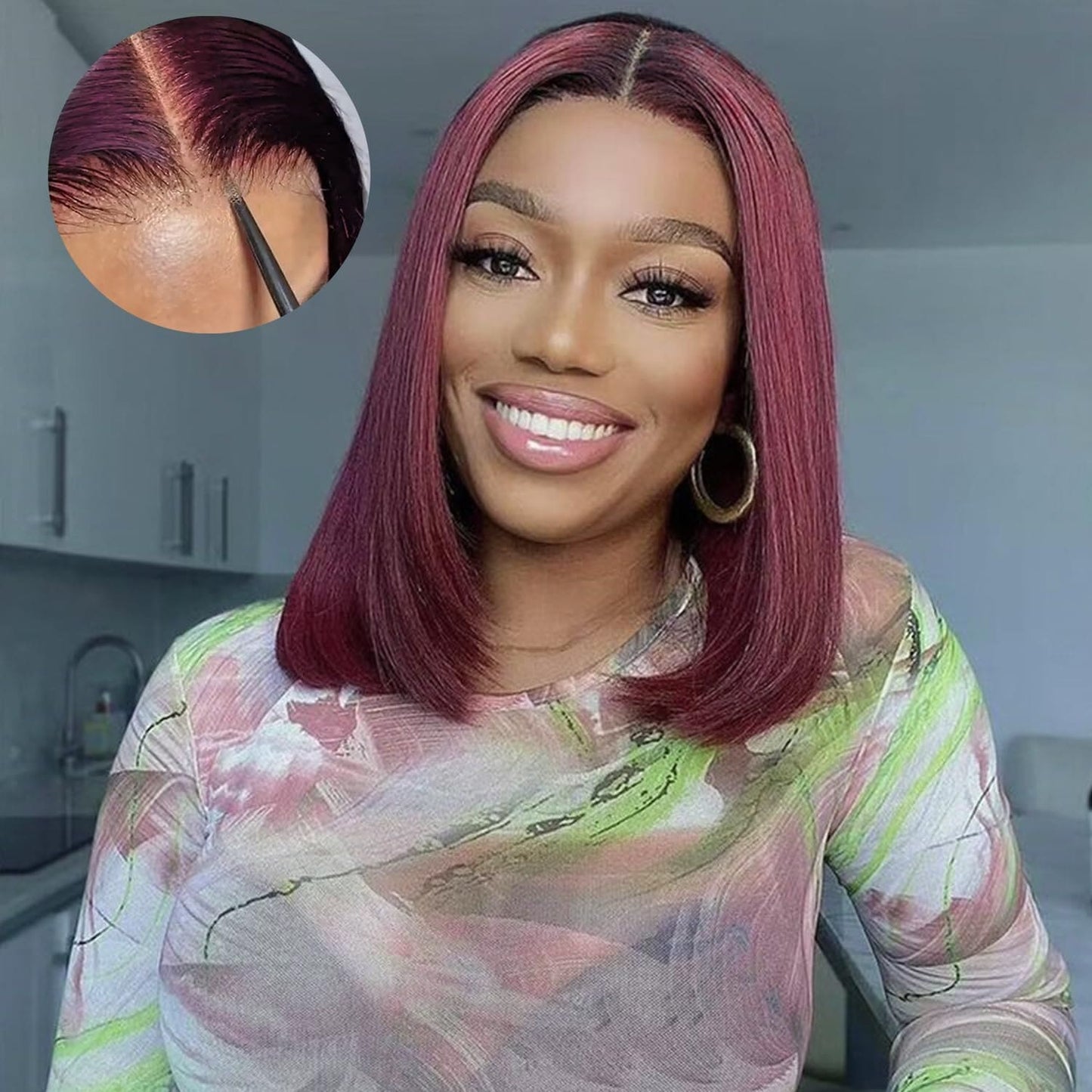 HD Lace Glueless Wig Wear and Go Brazilian Straight Lace Wigs For Women ShowJarlly No Glue 5x5 Lace Pre Cut Wig Human Hair Wigs chocolate brown mixed honey blonde wig 180% Density 18 Inch 4/27