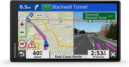 Garmin DriveSmart 55 MT-S 5.5 Inch Sat Nav with Edge to Edge Display, Map Updates for UK and Ireland, Live Traffic, Bluetooth Hands-free Calling and Driver Alerts