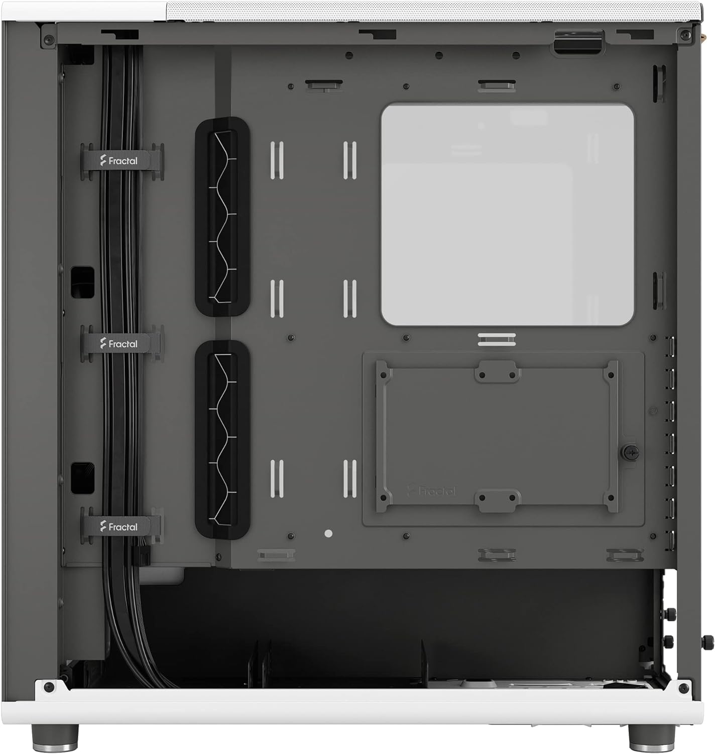 Fractal Design North Chalk White - Wood Oak Front - Mesh Side Panels - Two 140mm Aspect PWM Fans Included - Type C USB - ATX Airflow Mid Tower PC Gaming Case