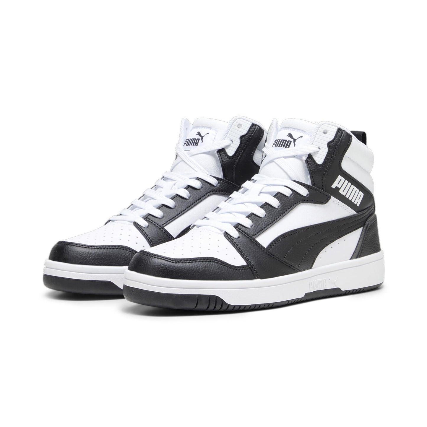 Puma Unisex Adults Rebound V6 Sneakers, Puma White-Puma Black-Shadow Gray-Puma White, 10 UK