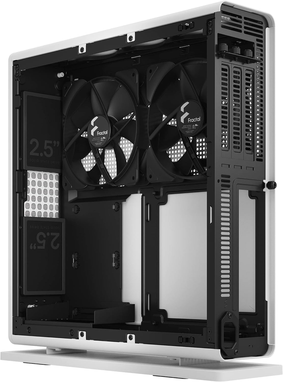 Fractal Design Ridge Black - PCIe 4.0 riser card included - 2x 140mm PWM Aspect fans included - Type C USB - m-ITX PC Gaming Case