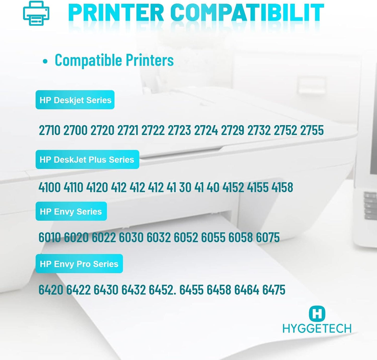 Hyggetech Remanufactured 305XL Ink Cartridges for HP 305 XL 305XL Compatible with HP Envy 6032 6020e 6430e 6432e 6420e 6030 6010 6420, DeskJet 4120e 2720 2720e 2721e 2710 Printer, 1Black 1Tri-Colour