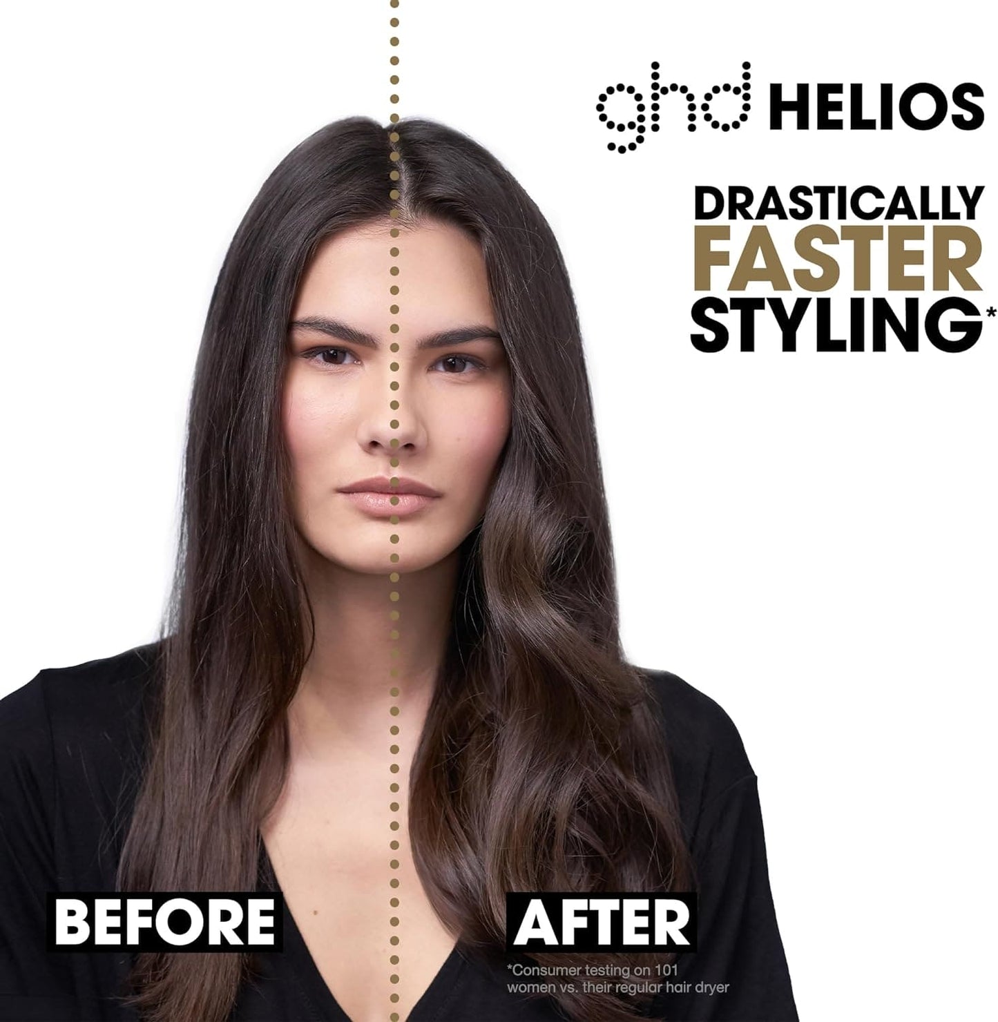 ghd Helios Hair Dryer - Navy, Professional Hairdryer, Powerful Airflow, Style with Speed and Control, 30% More Shine