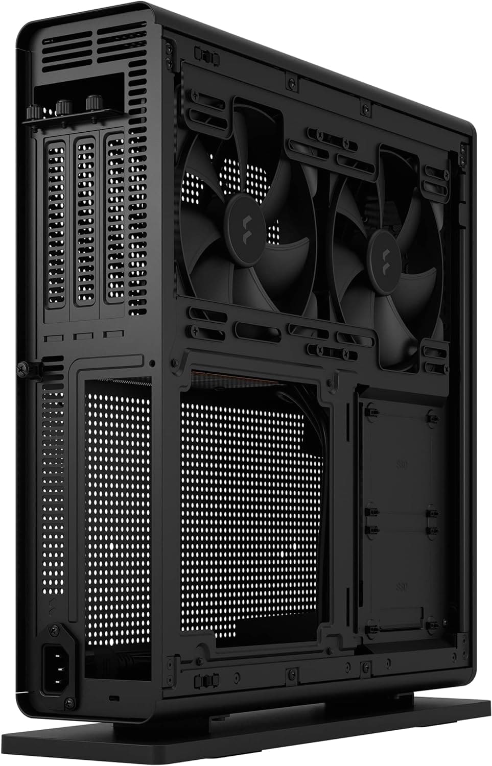 Fractal Design Ridge Black - PCIe 4.0 riser card included - 2x 140mm PWM Aspect fans included - Type C USB - m-ITX PC Gaming Case