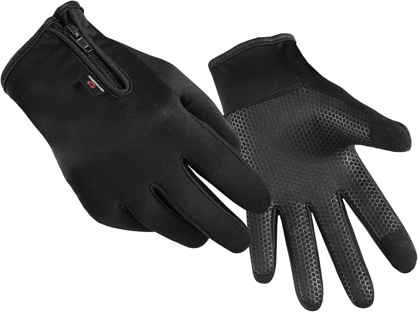 WESTWOOD FOX WFX Cycling Gloves Touchscreen Thermal Running Gloves Black Winter Gloves Warm Windproof Non-slip Fleece Lining Bike Gloves Warm Gloves for Men Women