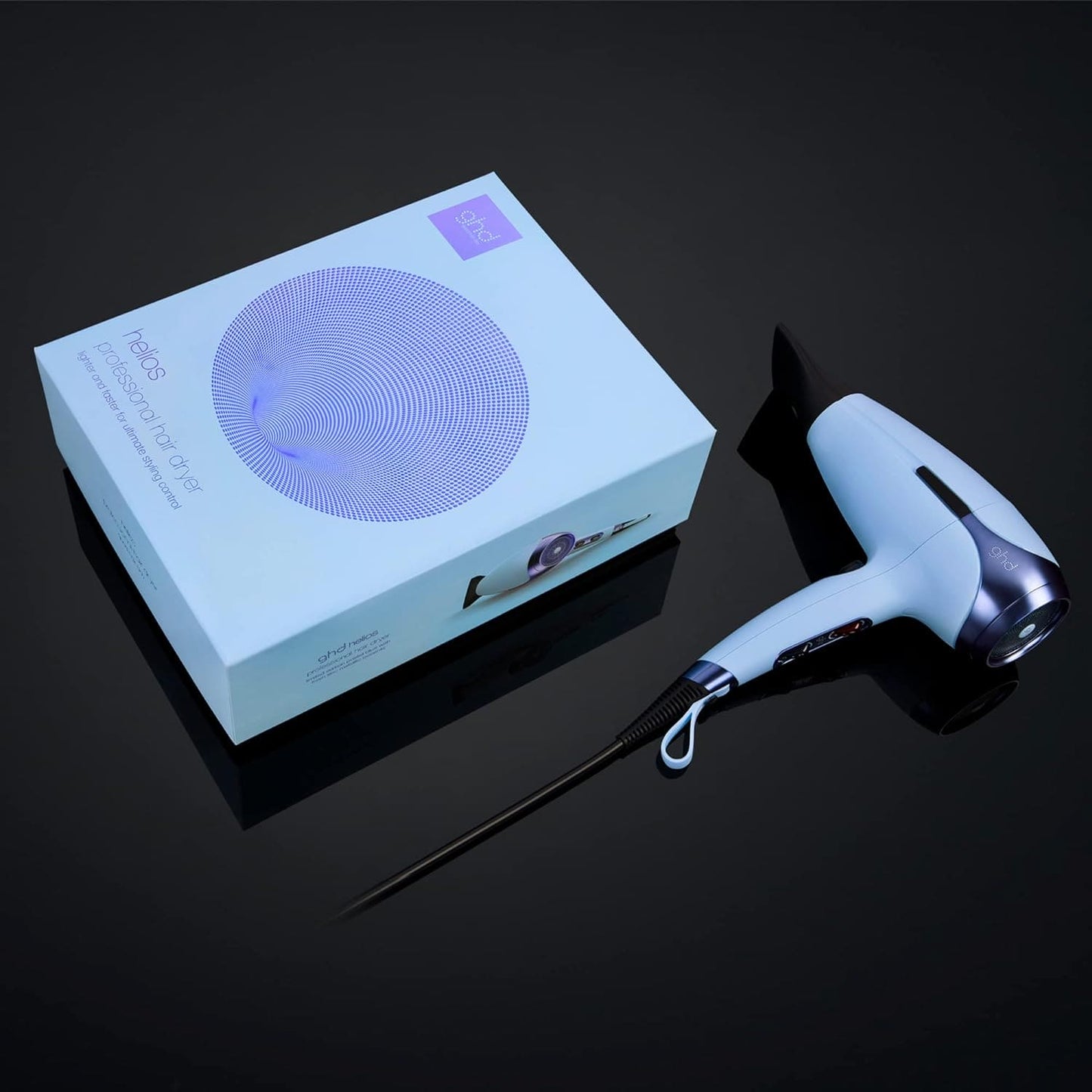 ghd Helios Hair Dryer - Navy, Professional Hairdryer, Powerful Airflow, Style with Speed and Control, 30% More Shine