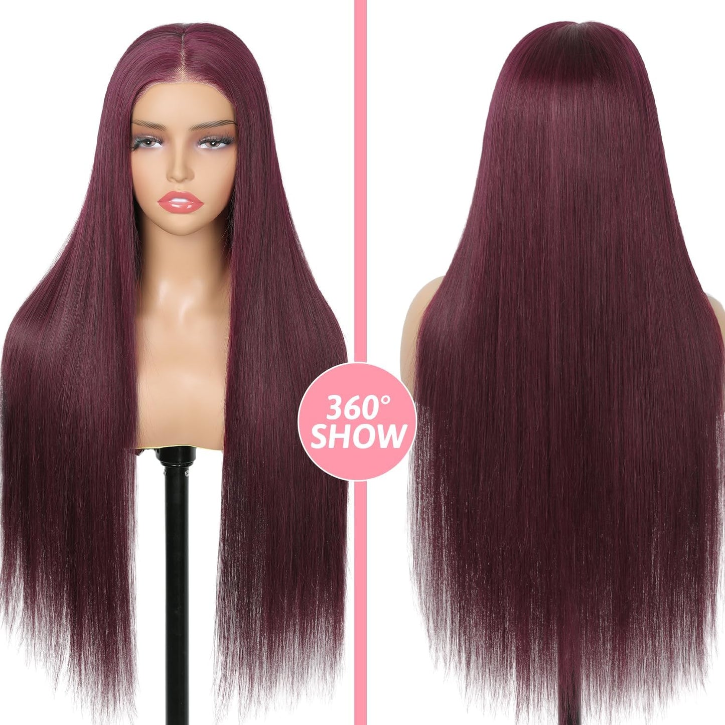 HD Lace Glueless Wig Wear and Go Brazilian Straight Lace Wigs For Women ShowJarlly No Glue 5x5 Lace Pre Cut Wig Human Hair Wigs chocolate brown mixed honey blonde wig 180% Density 18 Inch 4/27