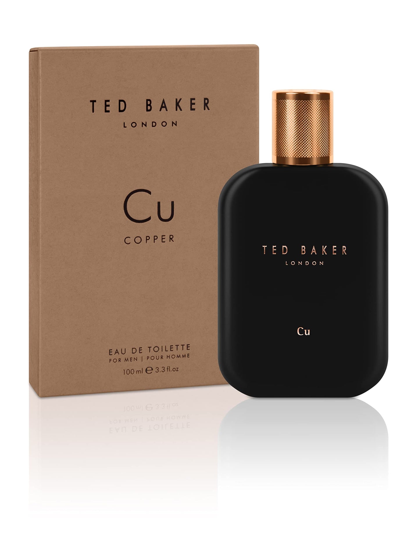 Ted Baker Tonics Cu Copper EDT, Bright and Intense Fragrance, Grapefruit and Bergamont Top Notes with Patchouli, Cedar and Musk Base Notes, 100ml