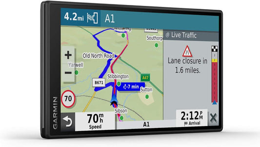 Garmin DriveSmart 55 MT-S 5.5 Inch Sat Nav with Edge to Edge Display, Map Updates for UK and Ireland, Live Traffic, Bluetooth Hands-free Calling and Driver Alerts