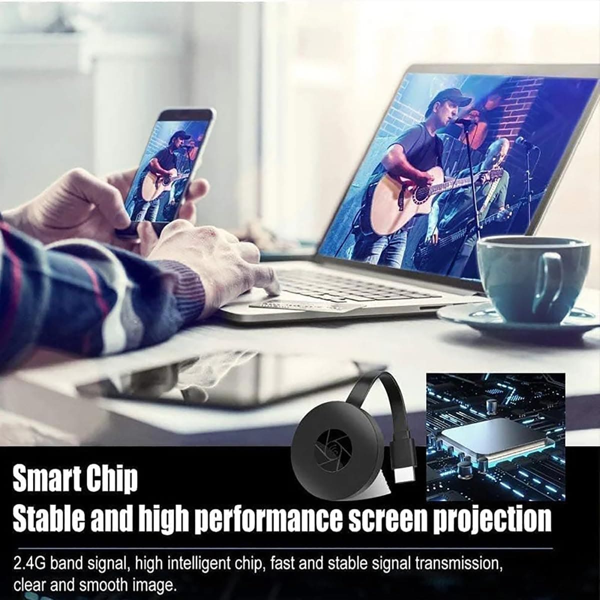 Seurico™ Tv Box, Support Miracast,DLNA, Airplay, Seurico Magic Tv Box, 1080p HD Wireless Screen Projector, 4k Wifi Screen Mirroring Streaming (1pcs)