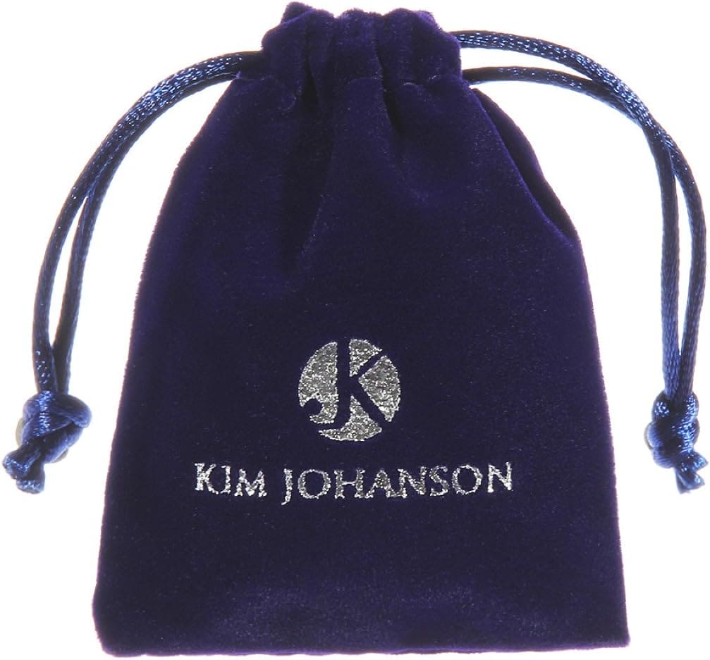 Kim Johanson Women's Earrings *White Heart* Stainless steel with Cubic Zirconia Including Jewellery Bag