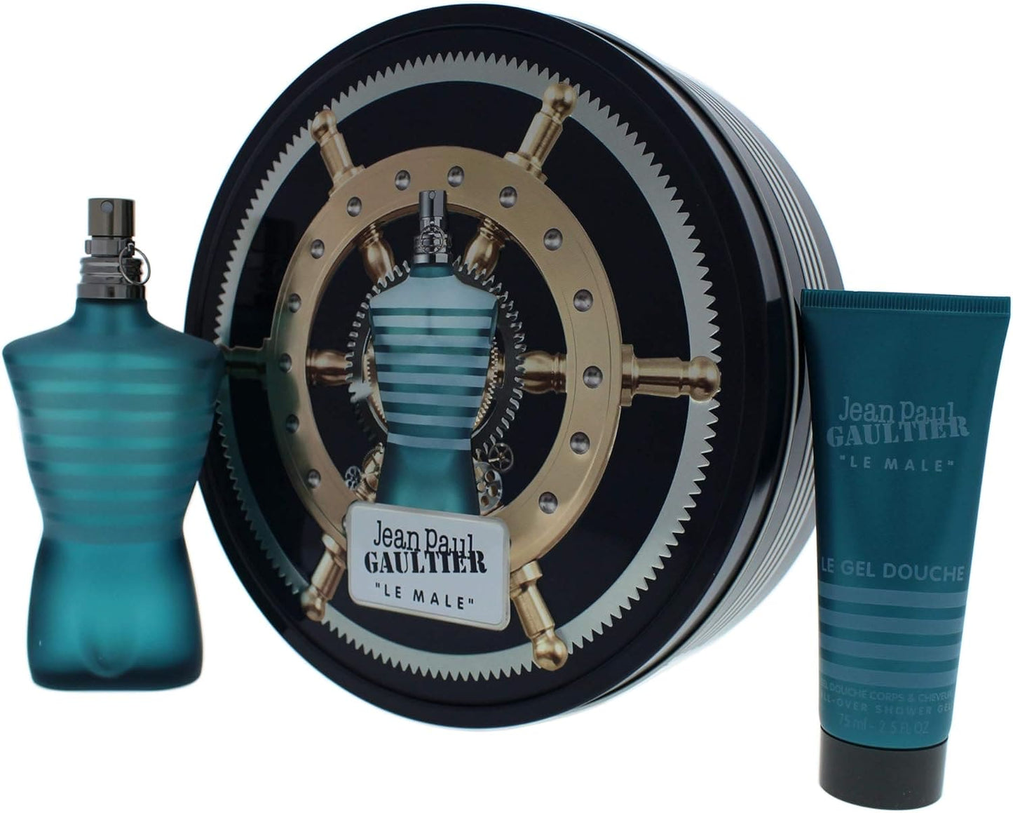 Jean Paul Gaultier Le Male For Men 2 Pc Gift Set 4.2oz EDT Spray, 2.5oz All-Over Shower Gel