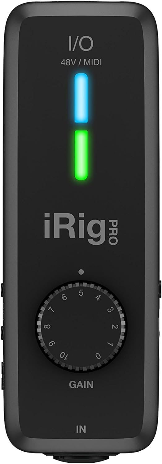 IK Multimedia iRig Pro I/O - Fully Equipped Pocket Audio, MIDI Interface, Recording Studio Quality Sound, 24 bits/96 kHz, Additional Essential Functions for Mobile Recording(Black)