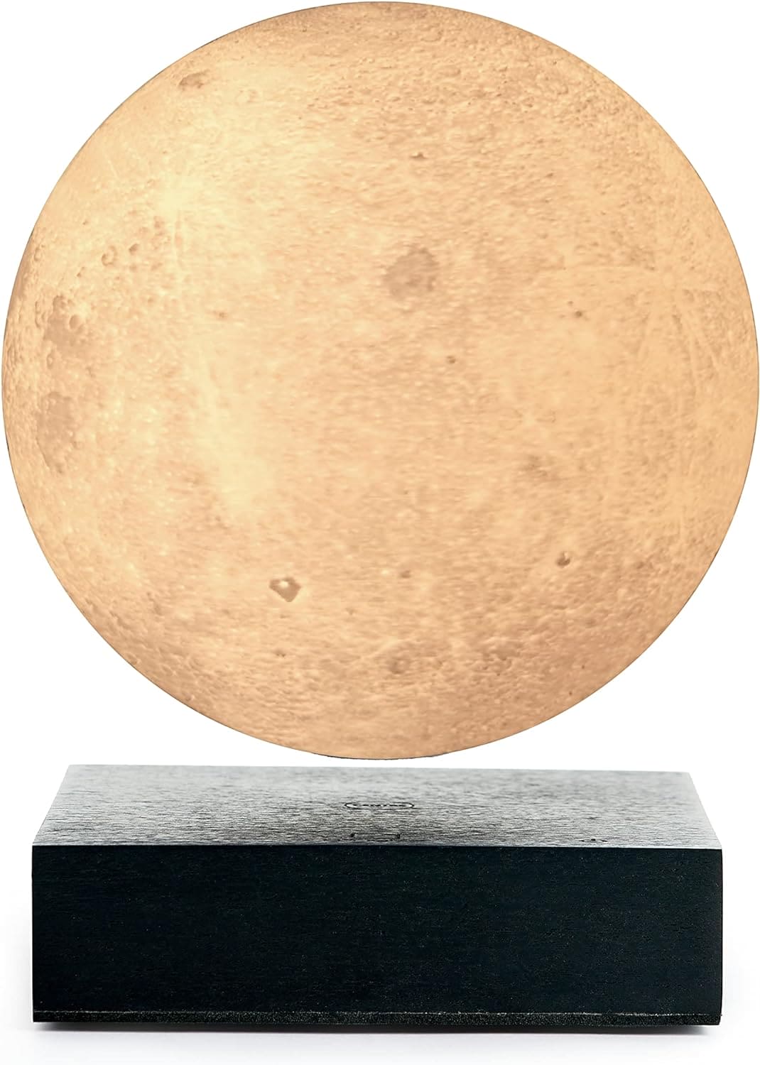 Gingko Design 3D Printed Levitating Smart LED Moon Lamp, 3 Colour Modes, Mains Adaptor Included, Packed in Premium Gift Box, 50000 Hours LED Life Span, Touch Control Button (White Ash)