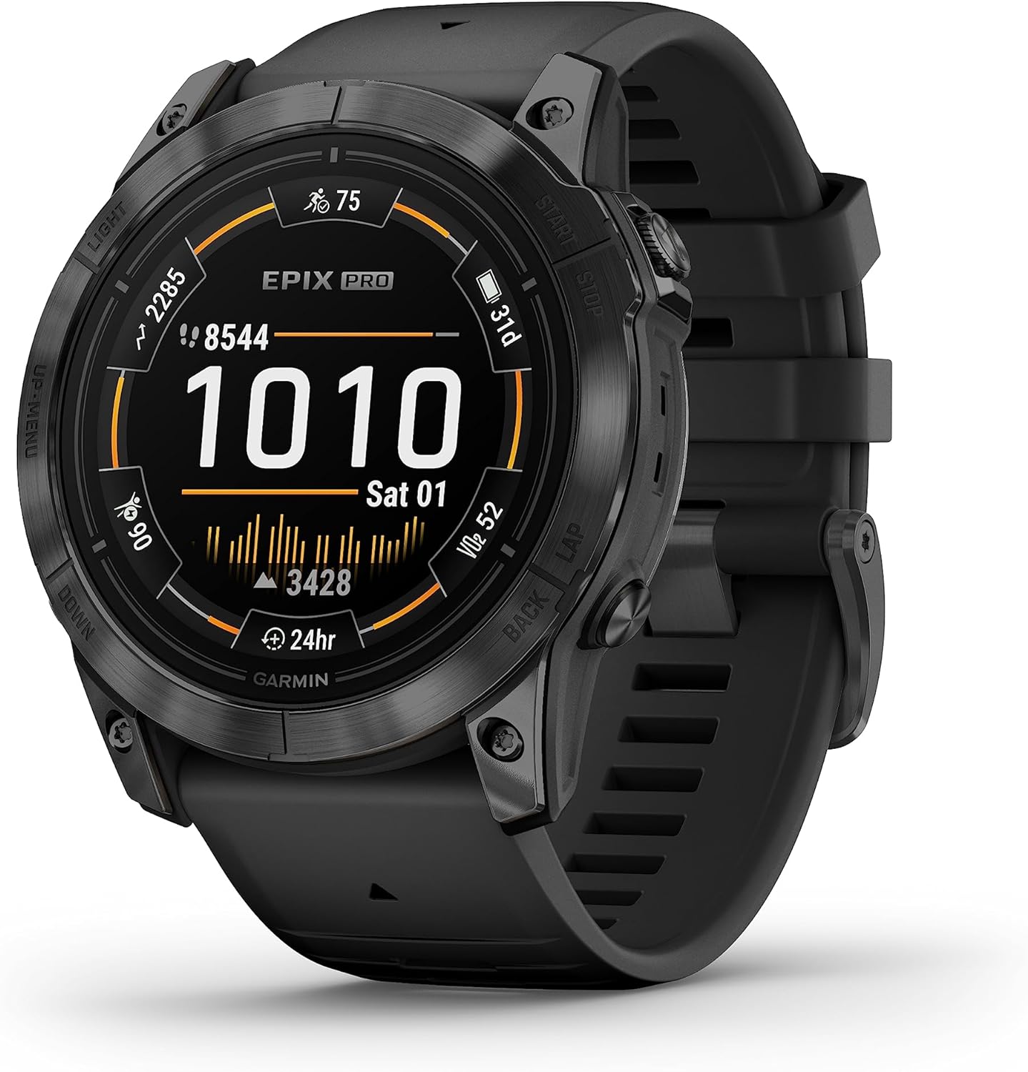 Garmin Epix (Gen 2) Pro 51mm - High Performance Multisport GPS Watch with AMOLED Touch Screen, LED Flashlight, Heart Rate, Maps and up to 31 days of autonomy, black/slate gray