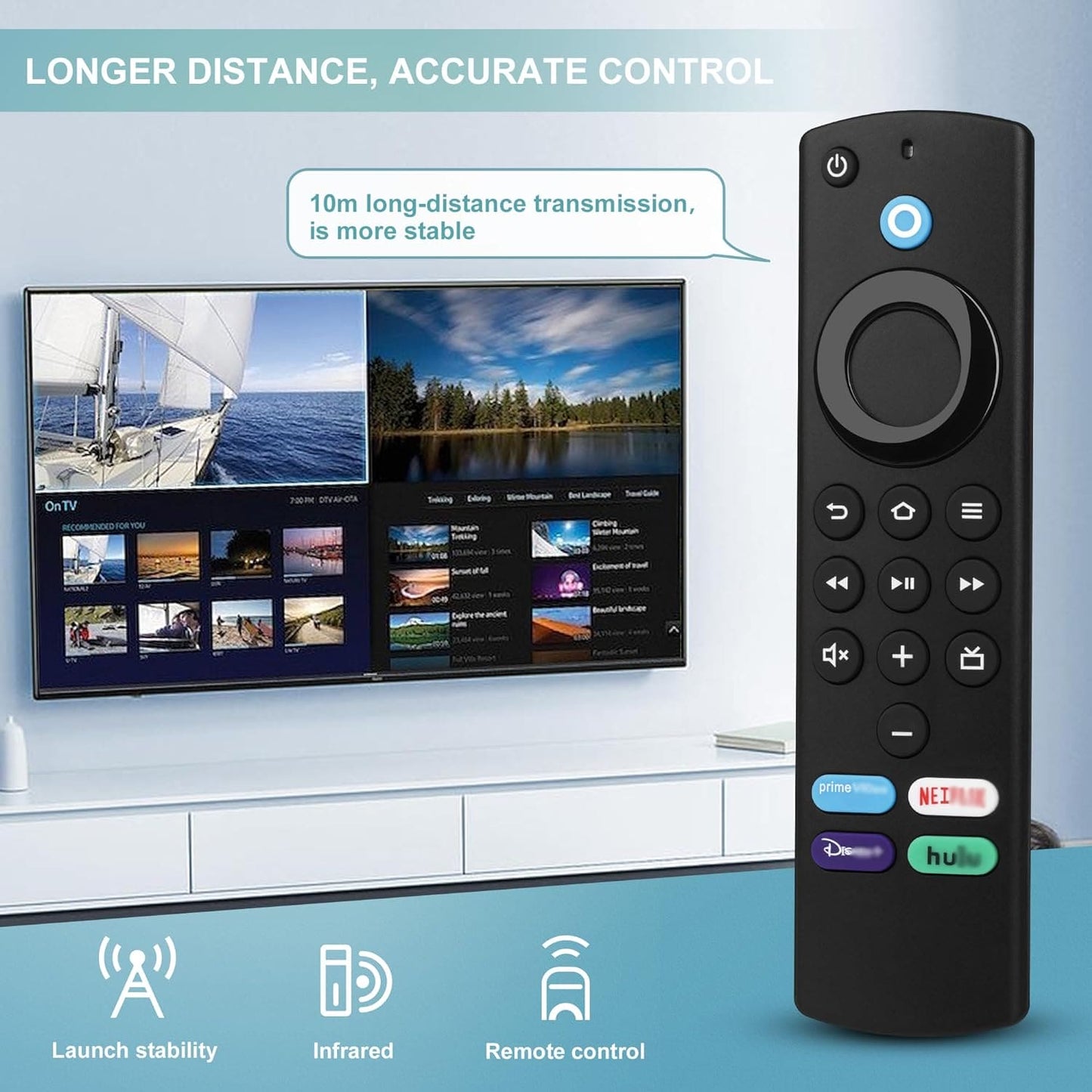 3rd GEN Replacement Voice Remote L5B83G Applicable for Smart TVs Stick (4K, 4K Max, Lite), Smart TVs Cube (1st Gen, 2nd Gen), Smart TVs Stick(2nd Gen,3rd Gen), Smart TVs Stick 4K Bundle