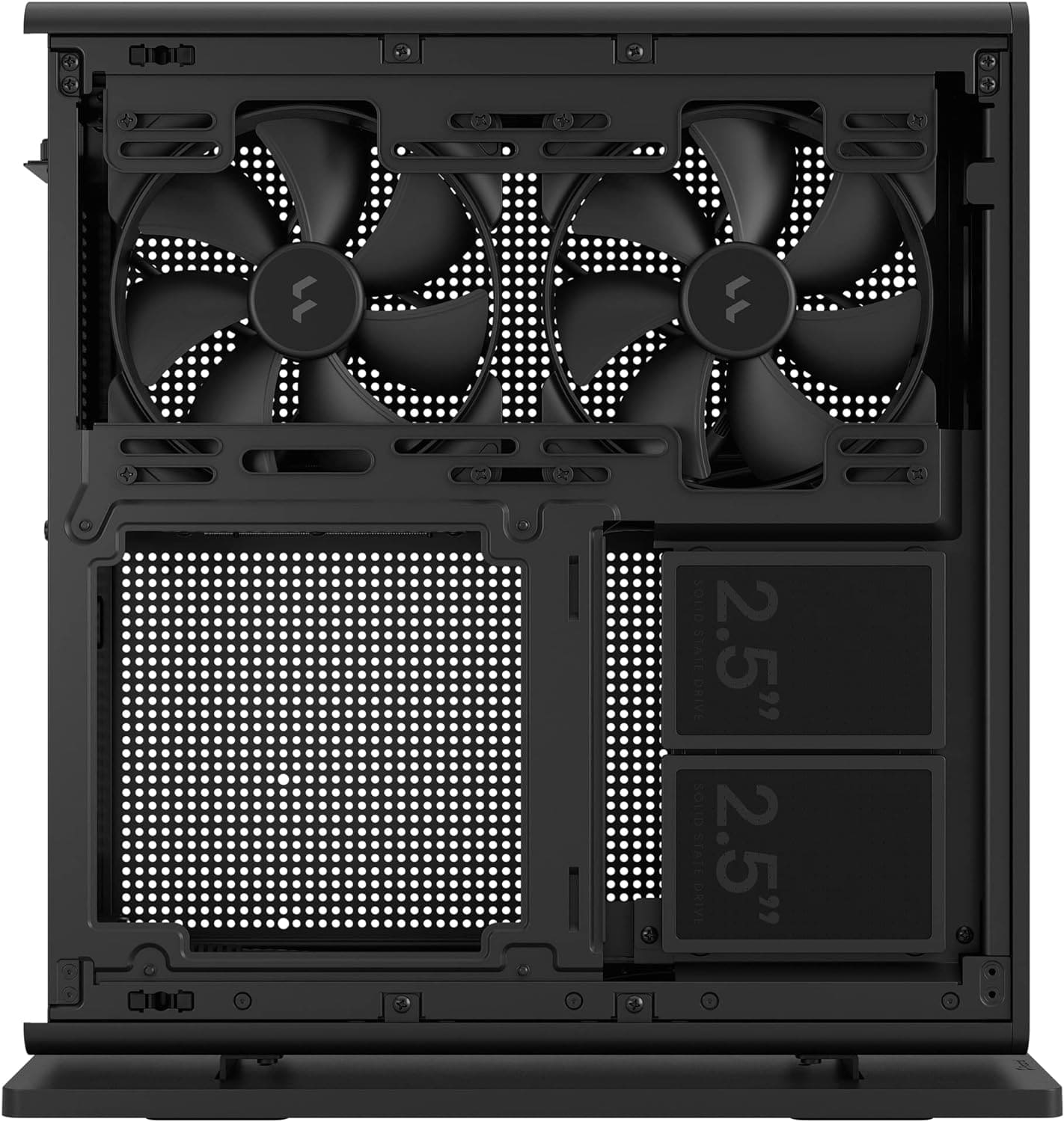 Fractal Design Ridge Black - PCIe 4.0 riser card included - 2x 140mm PWM Aspect fans included - Type C USB - m-ITX PC Gaming Case