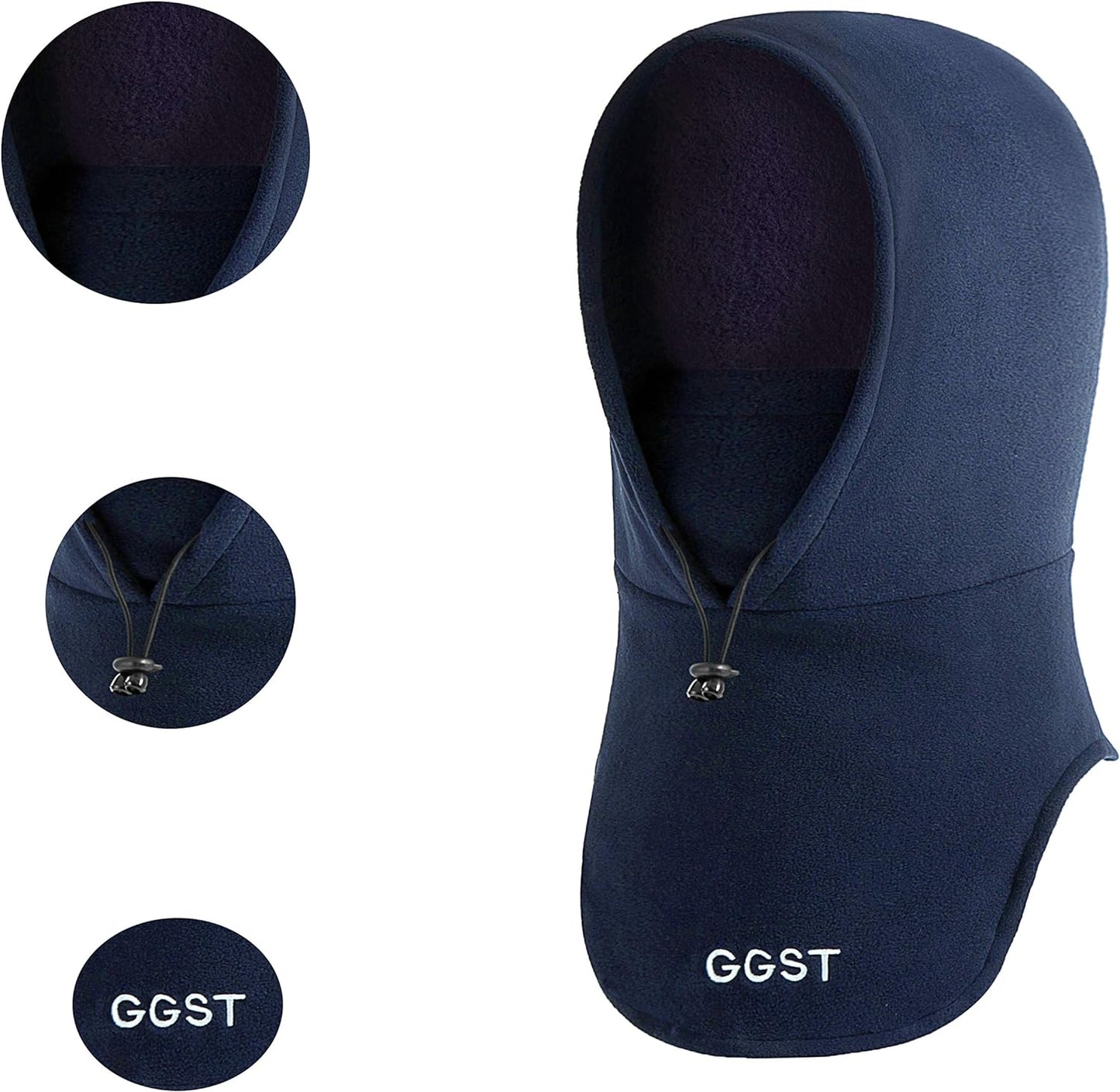 GG ST Balaclava Windproof Ski Mask Winter Thermal Fleece Hood Heavyweight Neck Warmer Snood Outdoor Sports Face Covers Hat for Men & Women