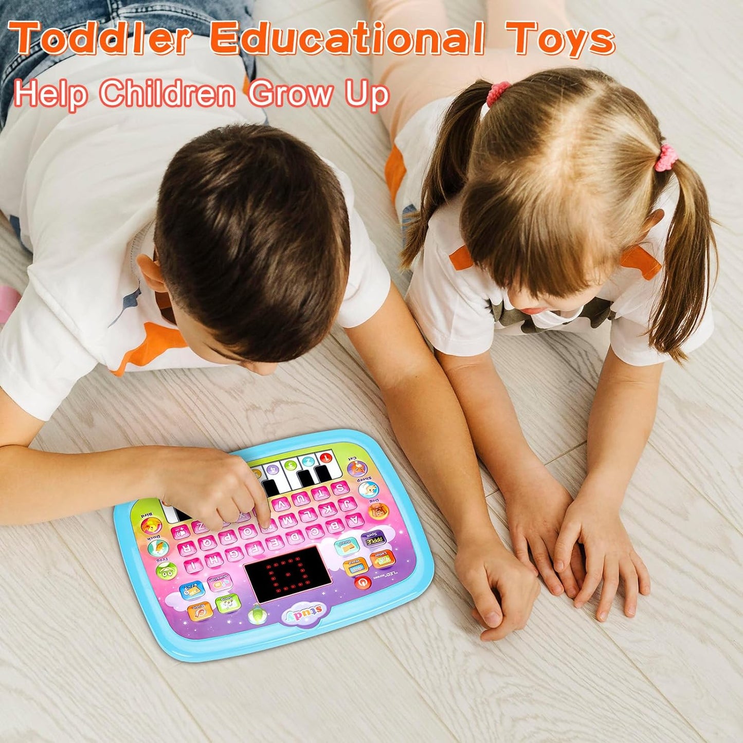 Hnyoou Toddler Toys for 2 Year Old Girls and Boys Education learning Computer Toys for 2 Year Olds Tablets Toys Presents for 1-4 Year Old Girls Presents Toys for 1 Year Old Girls, Blue