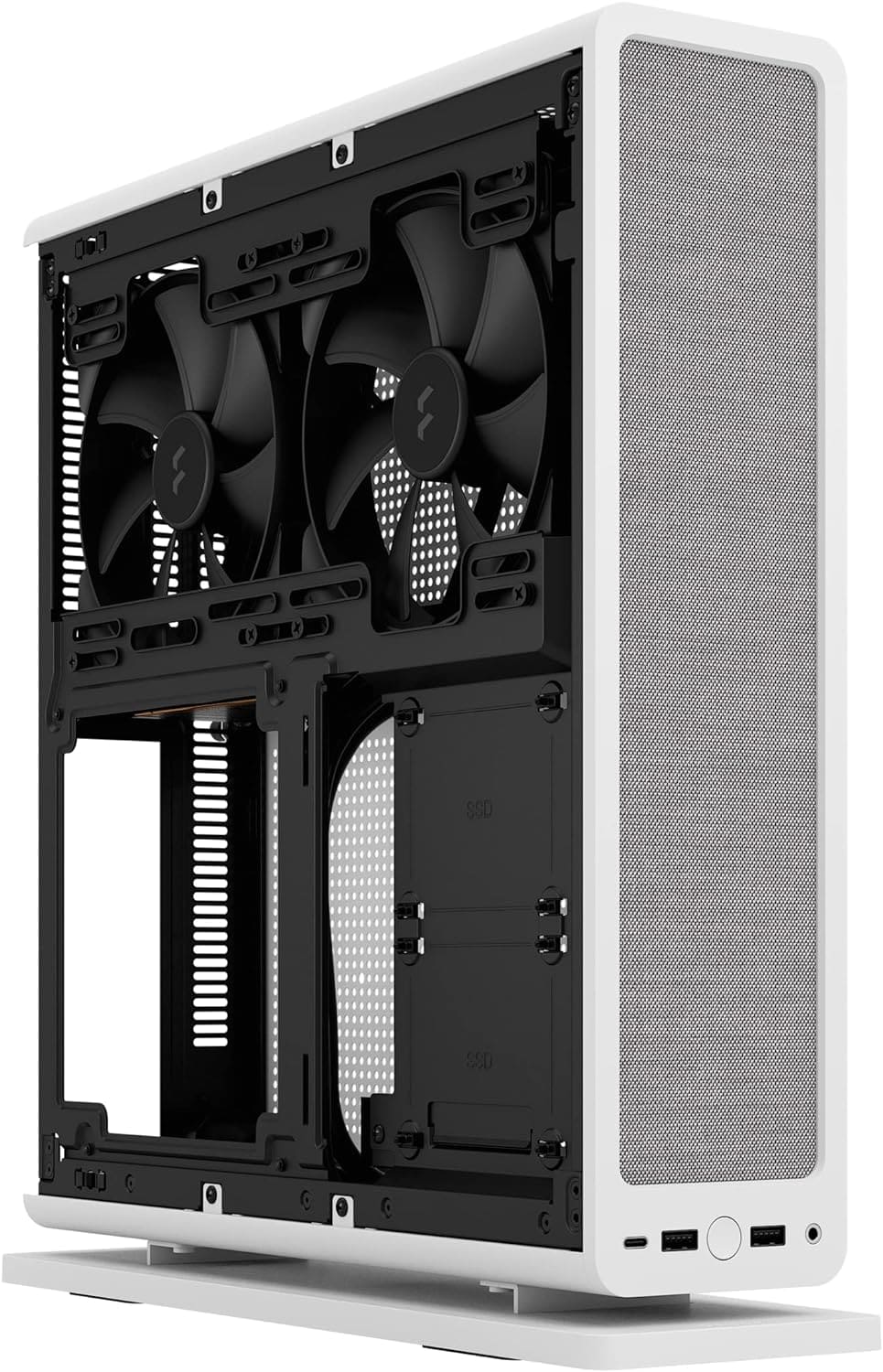 Fractal Design Ridge Black - PCIe 4.0 riser card included - 2x 140mm PWM Aspect fans included - Type C USB - m-ITX PC Gaming Case