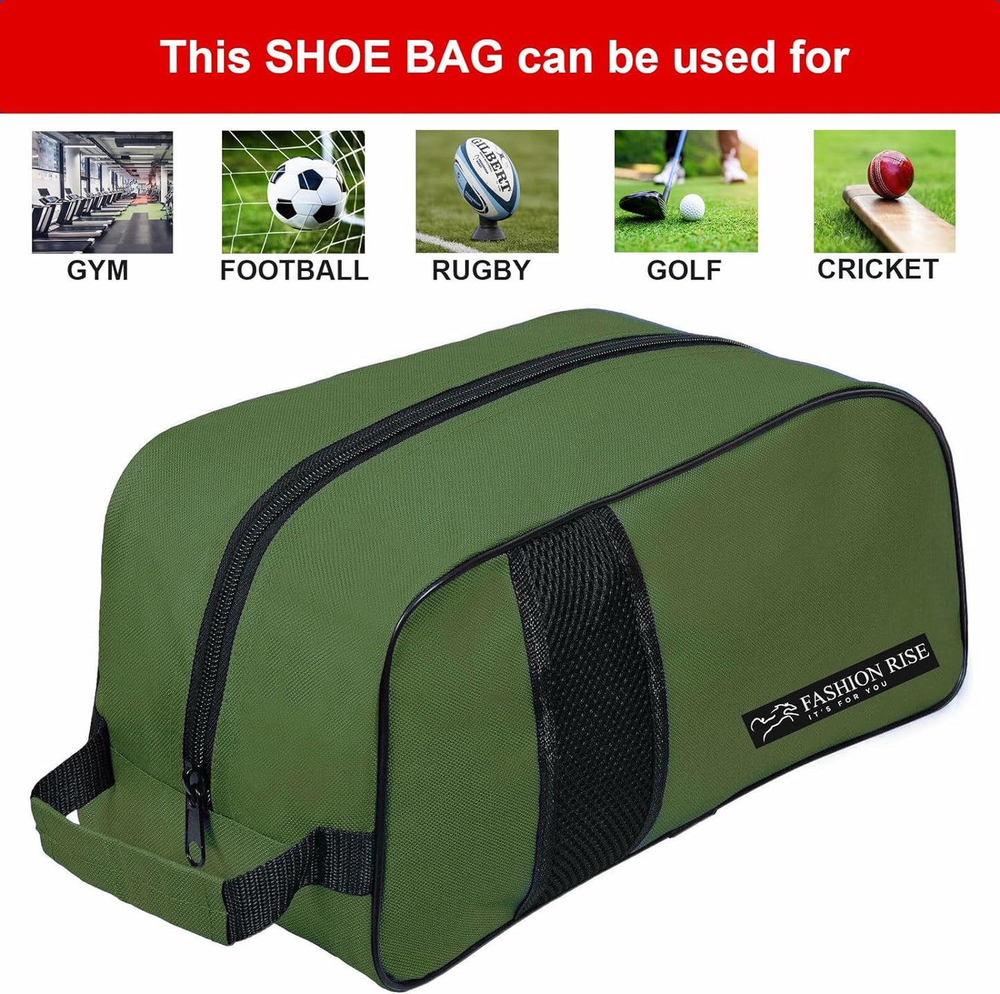 Waterproof Sports Boot/Shoe/Travel Bag for Football Cricket Rugby Golf Toiletry School Gym for Boy/Girl Men/Women (Blue)