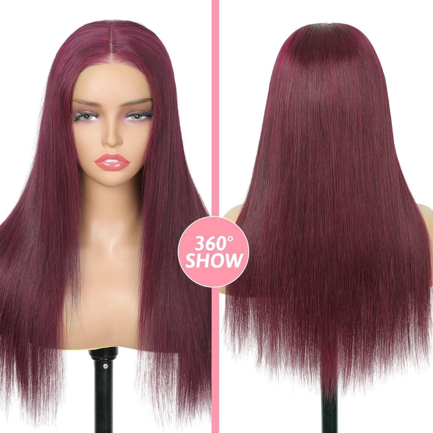 HD Lace Glueless Wig Wear and Go Brazilian Straight Lace Wigs For Women ShowJarlly No Glue 5x5 Lace Pre Cut Wig Human Hair Wigs chocolate brown mixed honey blonde wig 180% Density 18 Inch 4/27