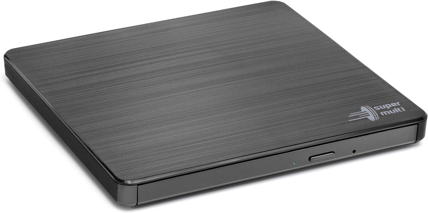 Hitachi-LG GP60 External DVD Drive, Slim Portable DVD Burner/Writer/Player for Laptop, Windows and Mac OS Compatible, USB 2.0, 8x Read/Write Speed - Black