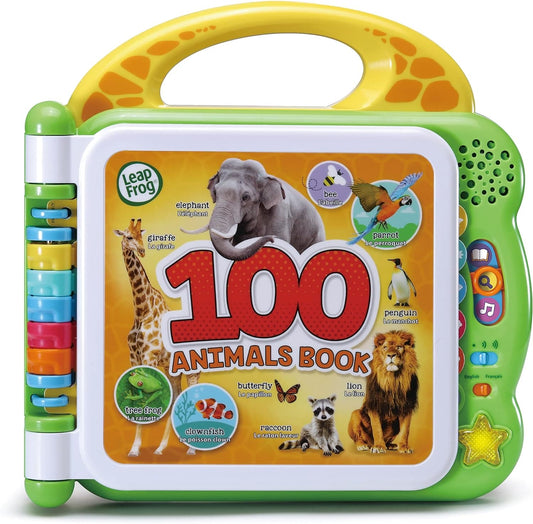 LeapFrog 100 Animals Book, Baby Book with Sounds and Colours for Sensory Play, Educational Toy for Kids, Preschool Bilingual Learning Games for Boys and Girls Aged 18 Months, 1, 2, 3 Years