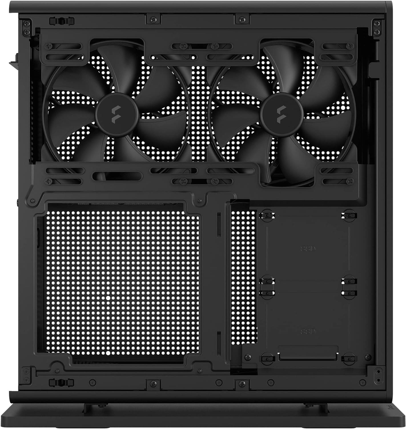 Fractal Design Ridge Black - PCIe 4.0 riser card included - 2x 140mm PWM Aspect fans included - Type C USB - m-ITX PC Gaming Case