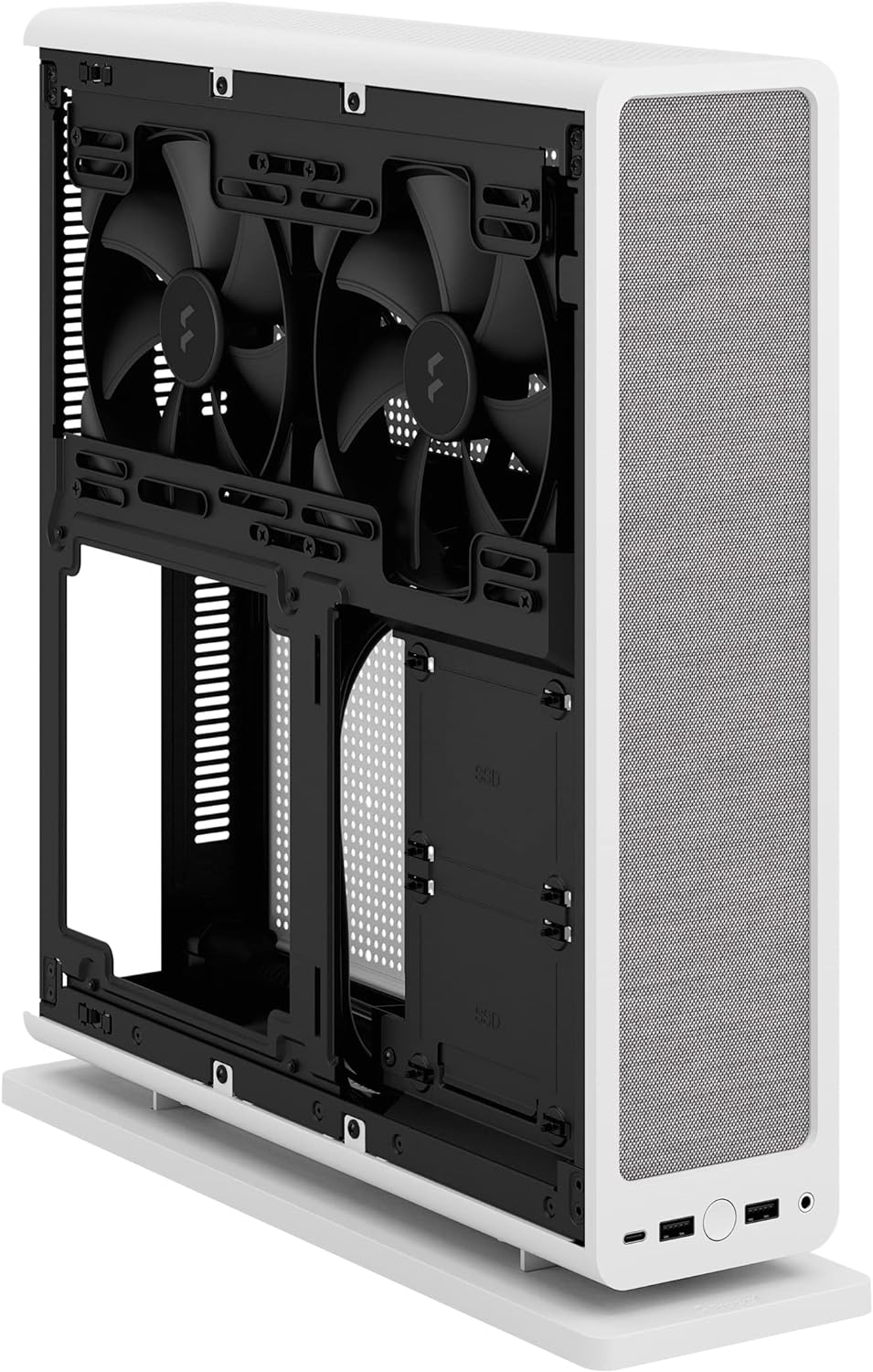 Fractal Design Ridge Black - PCIe 4.0 riser card included - 2x 140mm PWM Aspect fans included - Type C USB - m-ITX PC Gaming Case