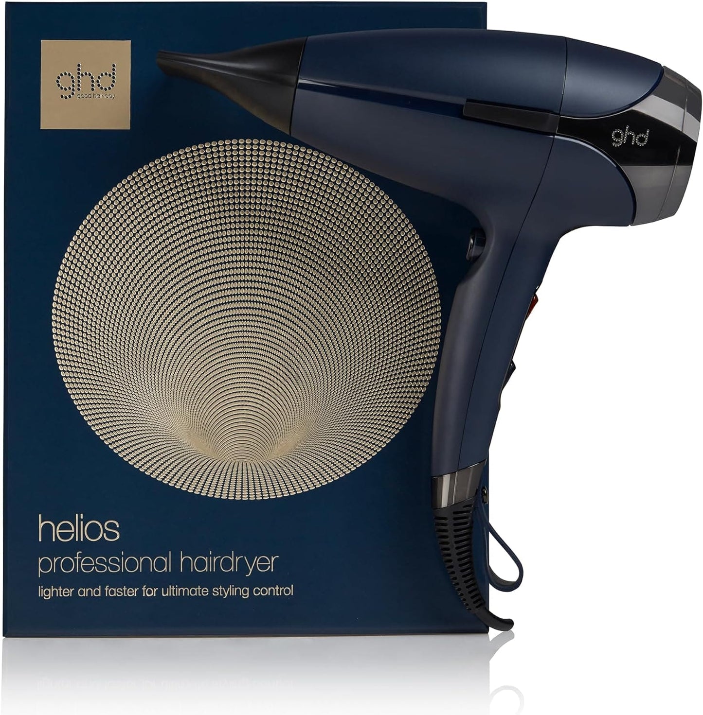 ghd Helios Hair Dryer - Navy, Professional Hairdryer, Powerful Airflow, Style with Speed and Control, 30% More Shine