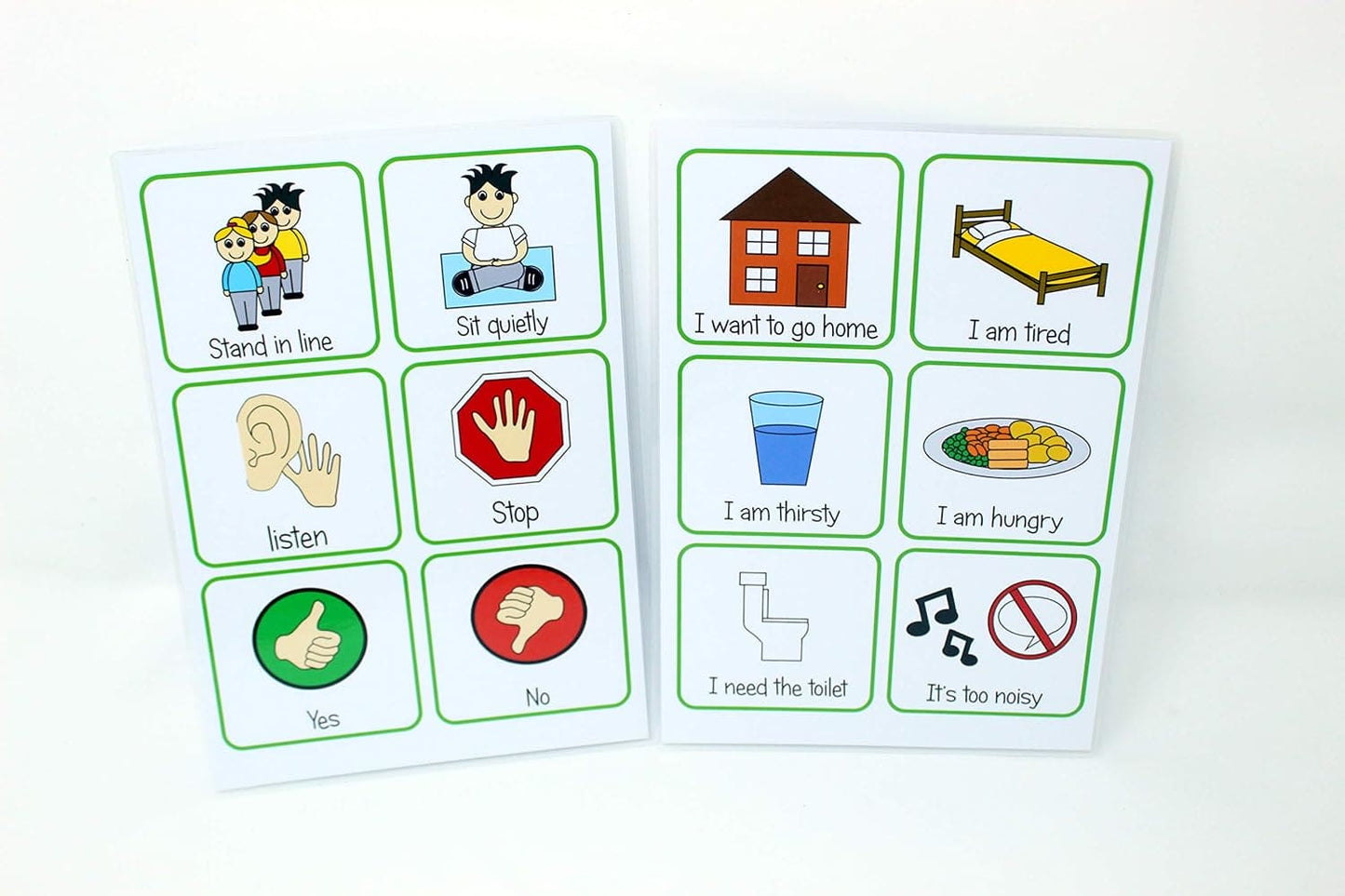 kids2learn Out And About Activity Cards special needs communication flash cards & bungee set for non verbal children adults ADHD ASD Autism