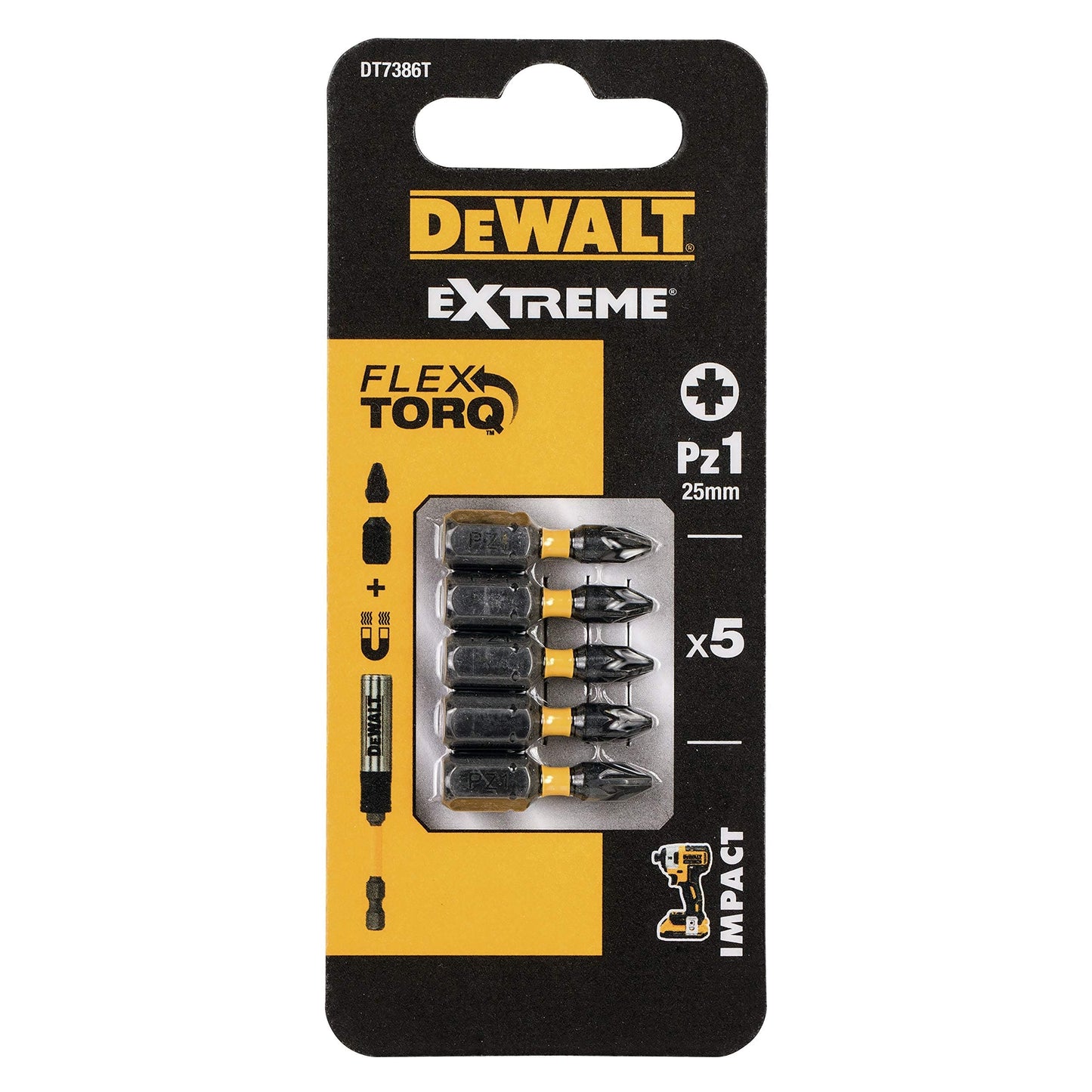 Dewalt DT7391T-QZ Impact Torsion Driver Bits, 57mm x 6mm, 5 count (pack of 1)