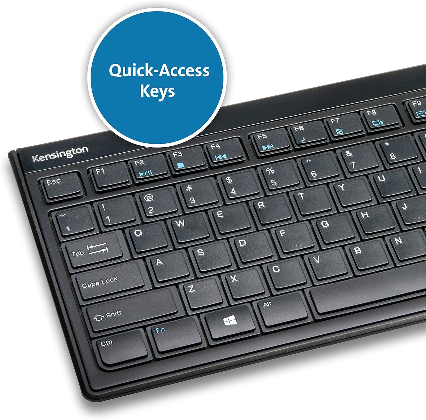 Kensington- wired keyboard for PC, Laptop, Desktop, Computer, notebook. USB Keyboard compatible with Dell, Acer, HP, Samsung and more, with UK layout - Black (1500109)