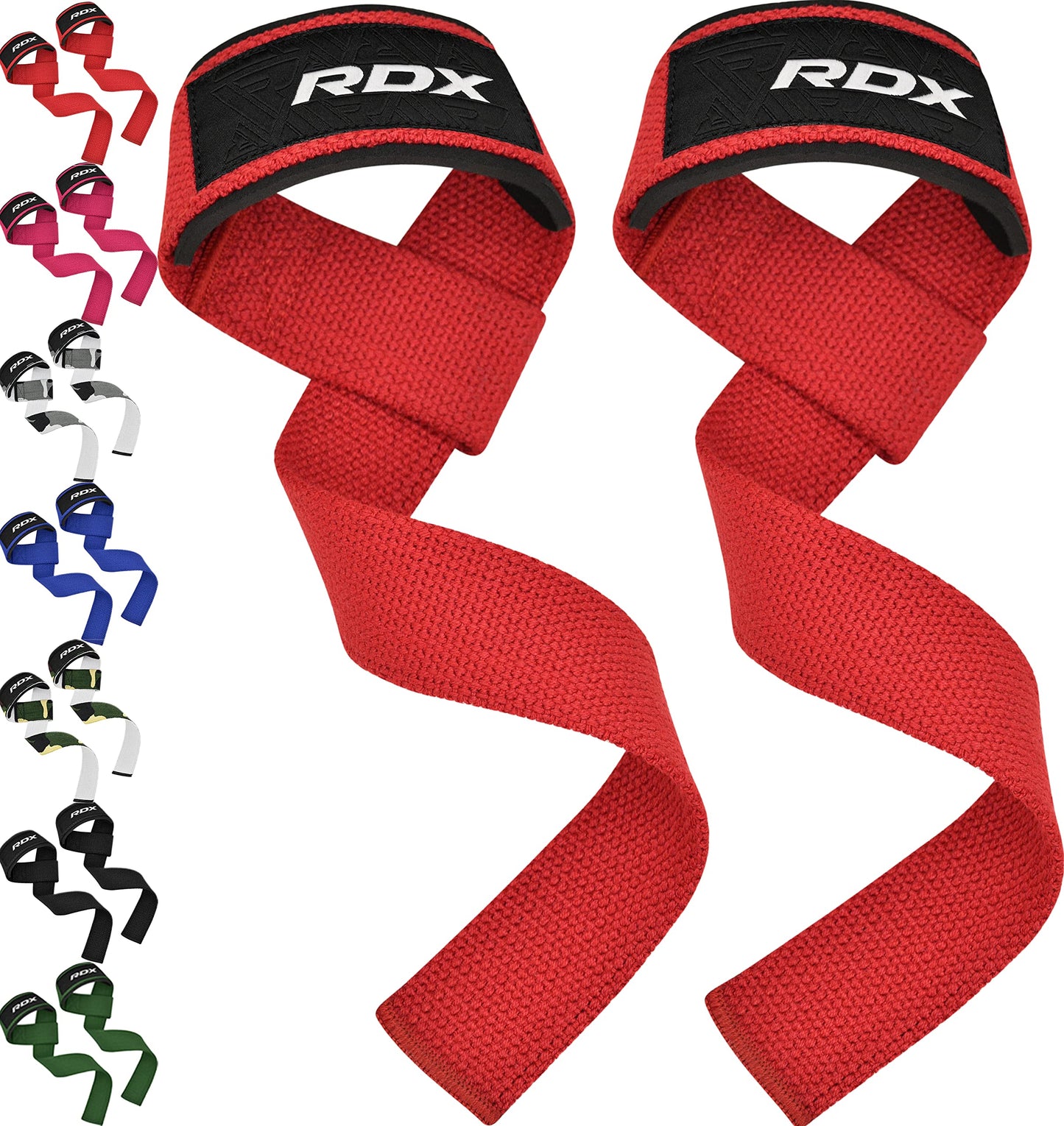 RDX Weight Lifting Straps,Powerlifting Deadlifting, Anti Slip 60CM Hand Bar Grip, 5MM Neoprene Wrist Support, Heavy Duty Weightlifting Bodybuilding Workout