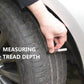AA Tyre Safety Kit for Cars AA1146 - 2 Gauges for Tread Depth and Tyre Pressure Plus 4 Dust Caps