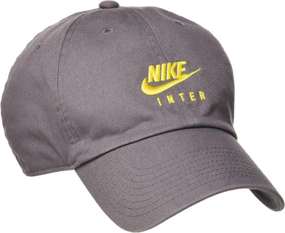 Inter Nike U Nk H86 Cap Cl Cap, Unisex Adult, Dark Grey/Tour Yellow, One Size