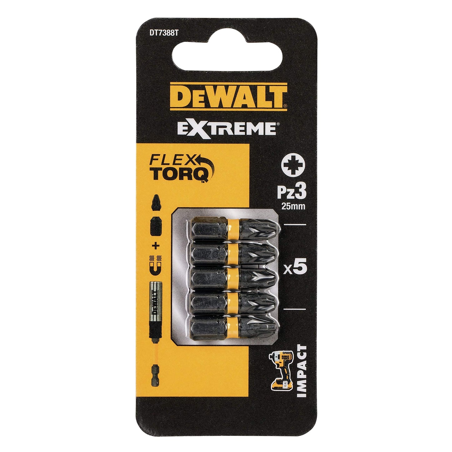 Dewalt DT7391T-QZ Impact Torsion Driver Bits, 57mm x 6mm, 5 count (pack of 1)