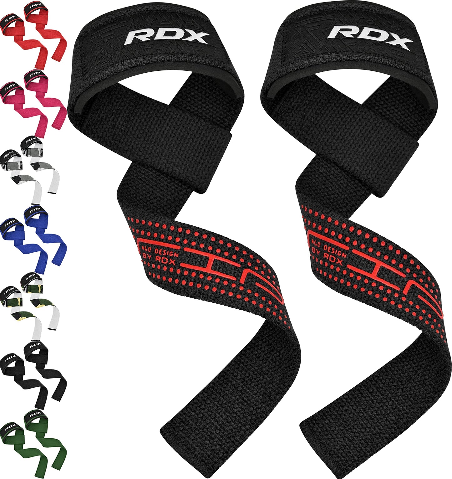 RDX Weight Lifting Straps,Powerlifting Deadlifting, Anti Slip 60CM Hand Bar Grip, 5MM Neoprene Wrist Support, Heavy Duty Weightlifting Bodybuilding Workout