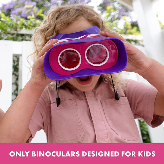 Learning Resources GeoSafari Jr. Kidnoculars Pink Binoculars For Toddlers & Kids, Gift for Toddlers Ages 3+, Childrens Binoculars, Outdoor Play, EYFS Outdoor Resources.