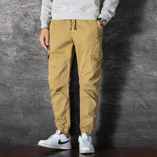 washed cotton pockets workman pants